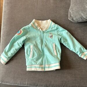 Paris Hilton for Monica & Andy Kids Aqua Jacket with Heart Patches size 4T